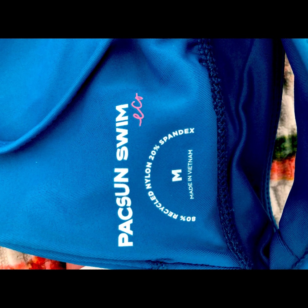 PAC sun triangle top swimsuit (blue) NWT